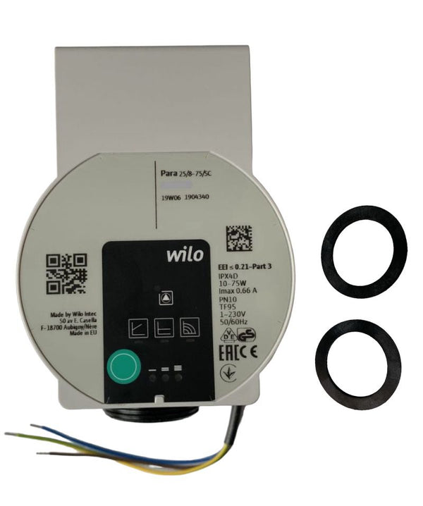 Wilo 1½" PARA 25/8 - 75/SC A Rated 8 Meter Central Heating Pump 130mm height